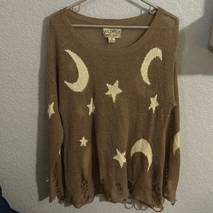 Wildfox - sheer distressed sweater